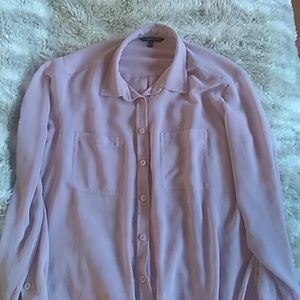 Mauve victoria's secret button-up blouse  sz m